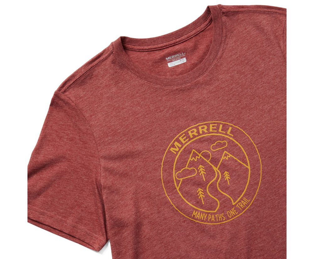 Merrell Short Sleeve Burgundy - Trailmarker Tee - Mens 79BAUJRCM